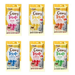 Pet8 Creamy Treats ครีมแมวเลีย  บำรุงขนและผิวหนัง แพ็คเล็ก 4 ซอง (15g.x4)