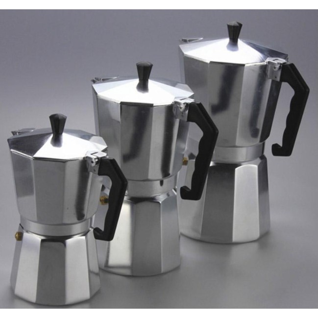 กาต้มกาแฟสด มอคค่าพอท หม้อชงกาแฟ เครื่องชงกาแฟMoka Pot Stove Top Coffee Maker 2/3/6/9/12 ถ้วย