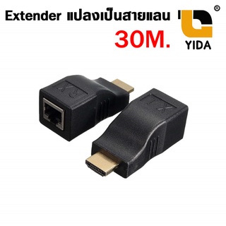 hdmi to lan 30m ตัวแปลงหัวhdmi เป็นสายแลน ส่งได้ 30เมตร hdmi Extender 2.0