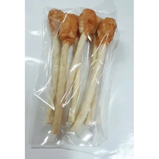 ขนมสุนัข อมยิ้มครันชี่ไก่กรอบๆขัดฟันดี(1ห่อมี6ชิ้น)