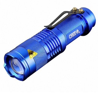 ﻿Mini led torch ไฟฉายจิ๋วแรงสูง สว่างจับใจ CREE 14500 รุ่น SK68 สามารถใช้ถ่าน AA สี Blue