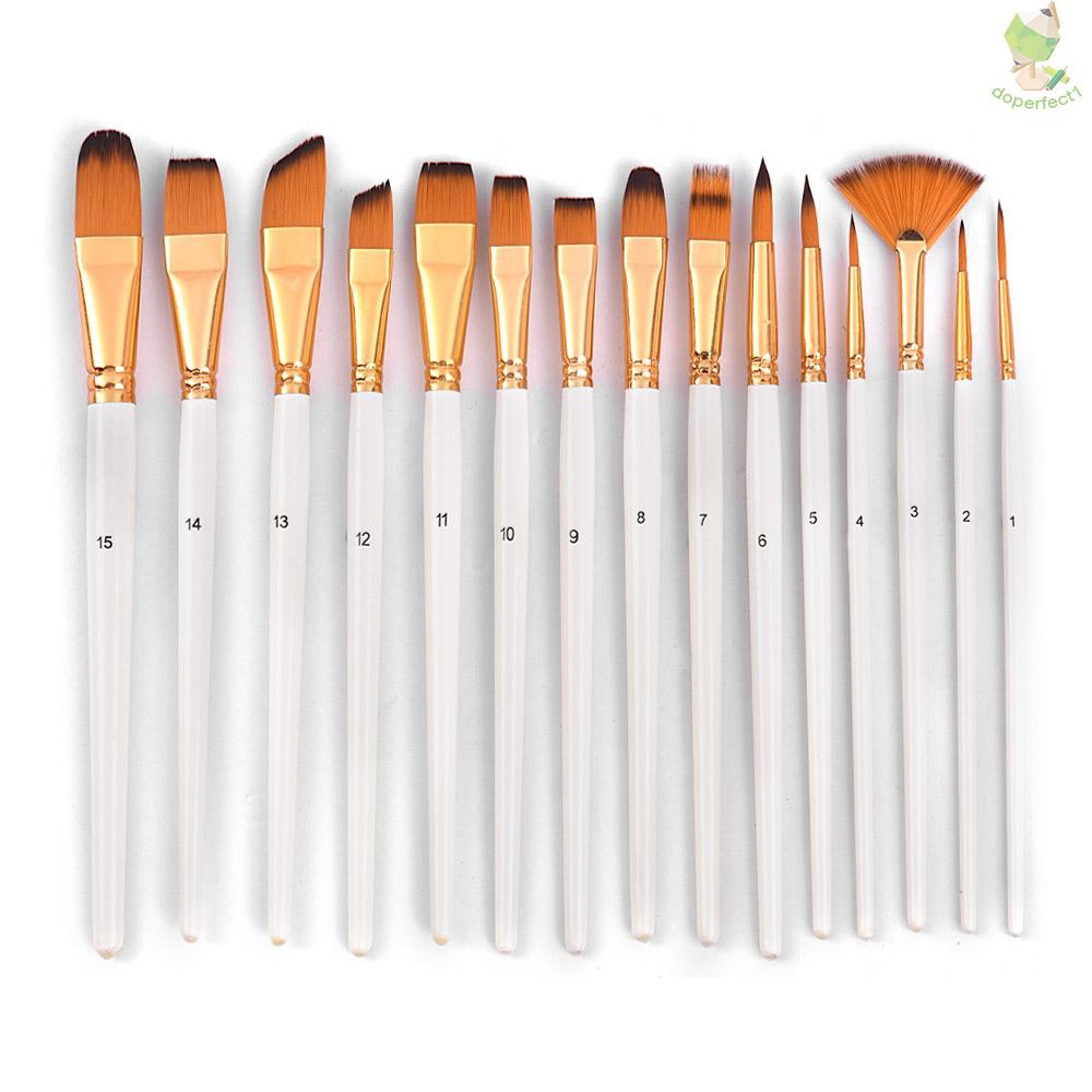 WIN CXXIIIArtist Paint Brush Set 15 Different Shapes Sizes   A693863885e96baed02125cb5bc98e38