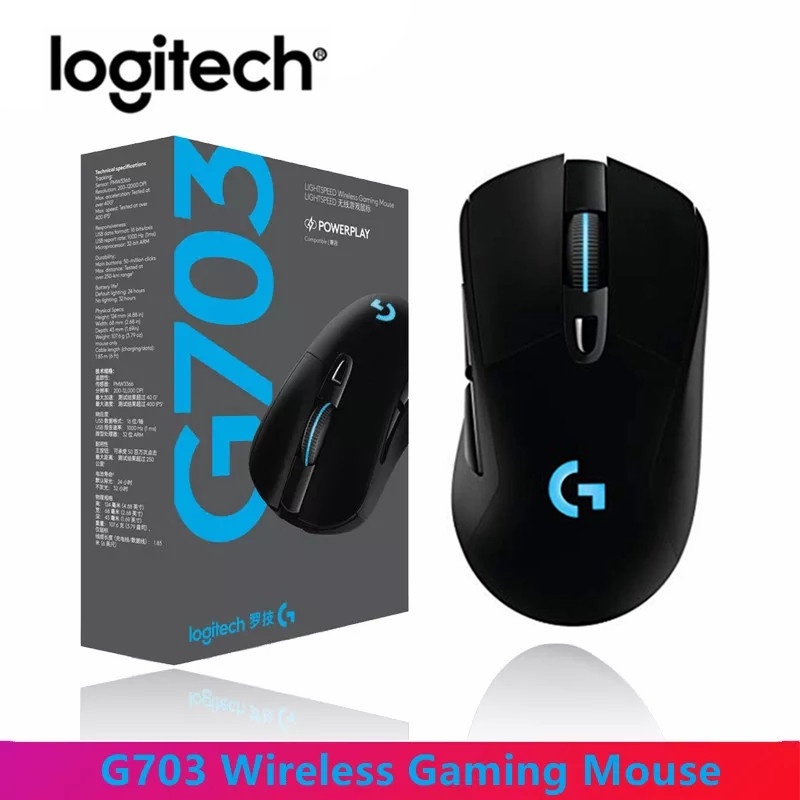 Logitech G703 Lightspeed HERO Sensor Gaming Mouse RGB 16000DPI Game Mouse Wireless Rechargeable mouse