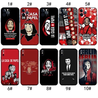 เคสโทรศัพท์มือถือ แบบใส ลาย La Casa De Papel Money Heist 47D สําหรับ iPhone SE 2020 13 Mini Pro Max