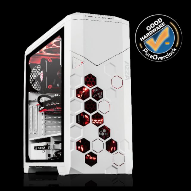 AZZA Full Tower Gaming Computer Case Storm 6000 - White