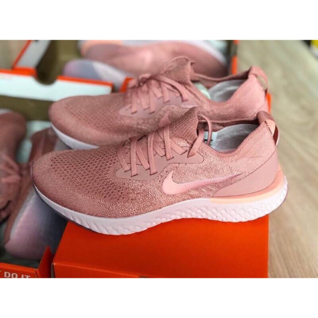 nike epic react flyknit rust pink