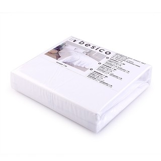 🚚💨พร้อมส่ง!! B&amp;K ชุดผ้าปูที่นอน 3.5 ฟุต 3 ชิ้น สีขาว BESICO Bed Sheet Set 3.5 FT 3 PCS White Color