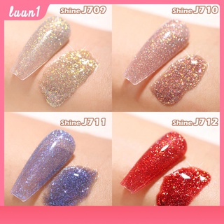 สีเจล สีทาเล็บเจล Ai La Nuo 8ML แฟชั่น สีกลิตเตอร์ เจลยาทาเล็บ ยาทาเล็บเจล เงา ติดทนนาน เม็ดสีแน่น พร้อมส่ง! Cod