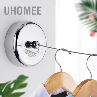 Uhomee ราวตากผ้า ยืดหดได้ พับเก็บได้ สําหรับแขวนผนังบ้าน โรงแรม