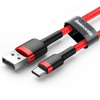 สายชาร์จเร็ว ทนสุดๆ Type C สำหรับ Smartphone ของแท้ ชาร์จเร็วปลอดภัย Baseus Kevlar USB Type C Cable