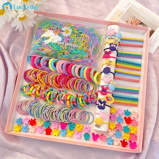 YEEZII 1221pcs/set Baby Kids Colorful Cute Hair Tie Hair Clip Set Flower Crown Hairpin Elastic Rubber Band Fashion Hair Accessories