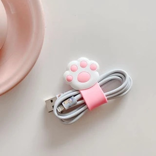 Cartoon Fashion Silicone Button Storage Cable Organizer Data Wire Headphone Line Protection Retainer