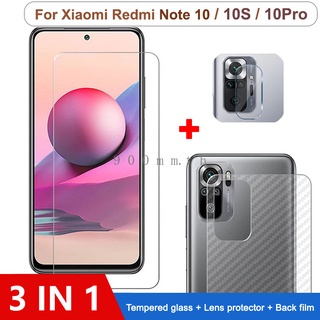 ฟิล์มกระจก Redmi Note 10S Pro 5G กระจกนิรภัยป้องกันหน้าจอ 3-in-1 Xiaomi Redmi Note 10 5G 9s 9 Pro Max 10s ฟิล์มป้องกันกระจกนิรภัย