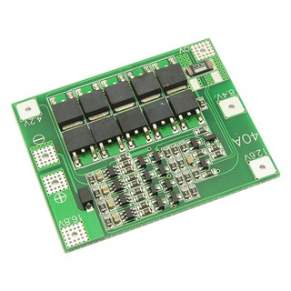 โมดูลป้องกัน ชาร์จแบตลิเธียม 18650 PCB BMS 4S 40A 12.6V