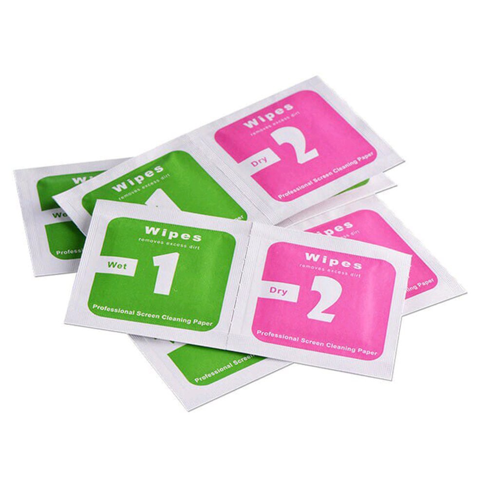 LAYAR TEMPERED GLASS TISSUE น้ํายาทําความสะอาดหน้าจอ HP/iPAD/TAB เปียกและแห้ง