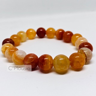 Crackle Agate  กำไลหินอาเกตเกล็ดมังกร 8,10,12 mm