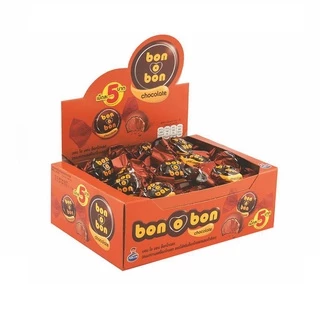 [แพ็ค 2 กล่อง] bonobon บอนโอบอน ขนมสอดไส้ช็อกโกแลต 336กรัม (14กรัมx24ชิ้น) (น้ำตาล)
