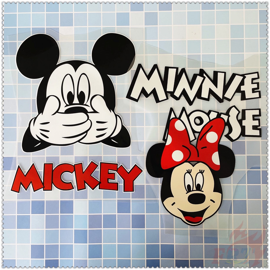 ◆ Heat Transfer Vinyl Stickers：M.ickey / M.innie ◆ 1Pc DIY Iron On Transfer Thermo Stickers Heat Pre