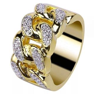 Geometric Gold Ring Mens Retro Fashion Accessories