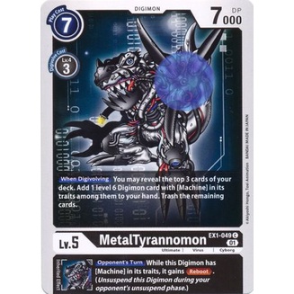 การ์ด Digimon - TCG - MetalTyrannomon / EX1-049