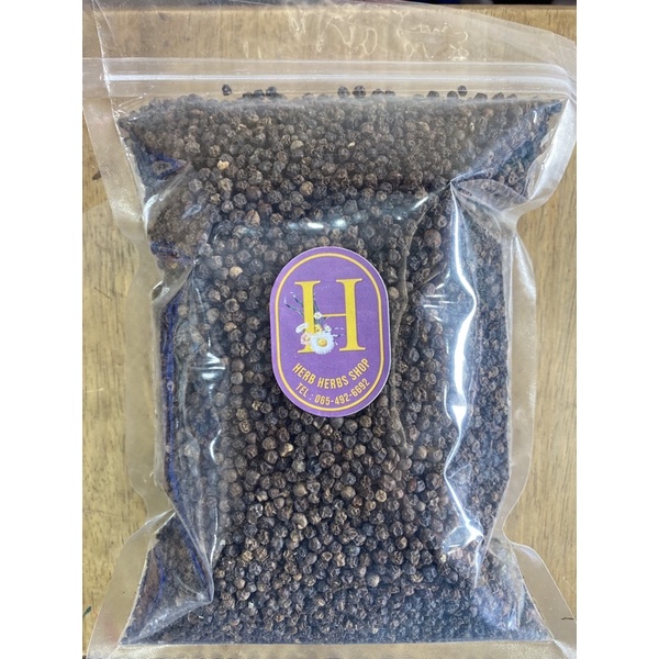 พริกไทยดำเม็ด หัวพริกไทย เม็ดใหญ่ ขนาด 500/250/100 กรัม Black Pepper เครื่องเทศ