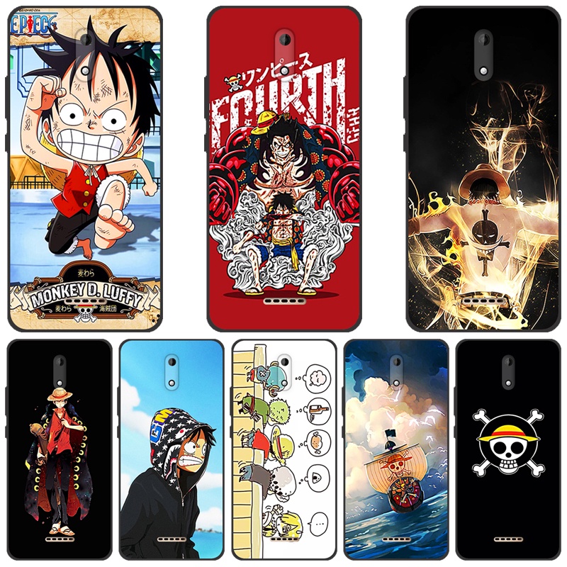 Wiko Sunny 5 Case เคสโทรศัพท์สีดํานุ่ม Wiko Sunny5 ภาพวาดการ์ตูน OnePiece โทรศัพท์มือถือป้องกันการตก
