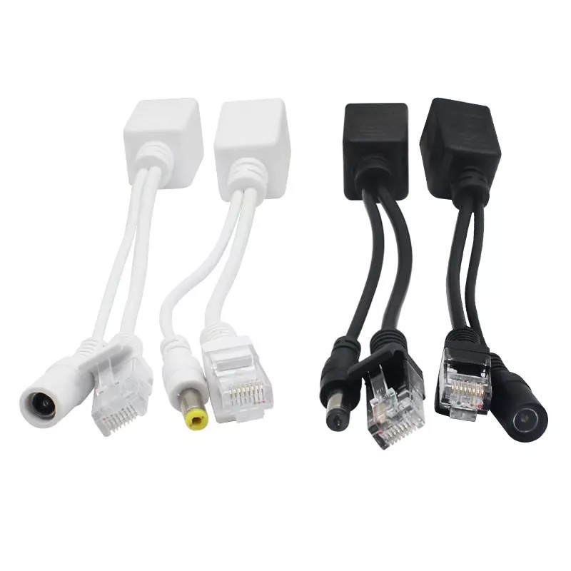 สายเคเบิลPOE Power Over Ethernet Adapter POE Splitter RJ45 Injector Power Supplyโมดูล12-48VสำหรับIP 