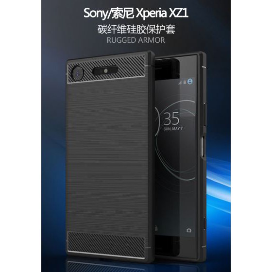 Authentic✧เคสกันกระแทก Carbon Fiber Rugged Armor SONY XPERIA 1 5 10II XZ Premium XZ2 XA1 Ultra XZ1 C