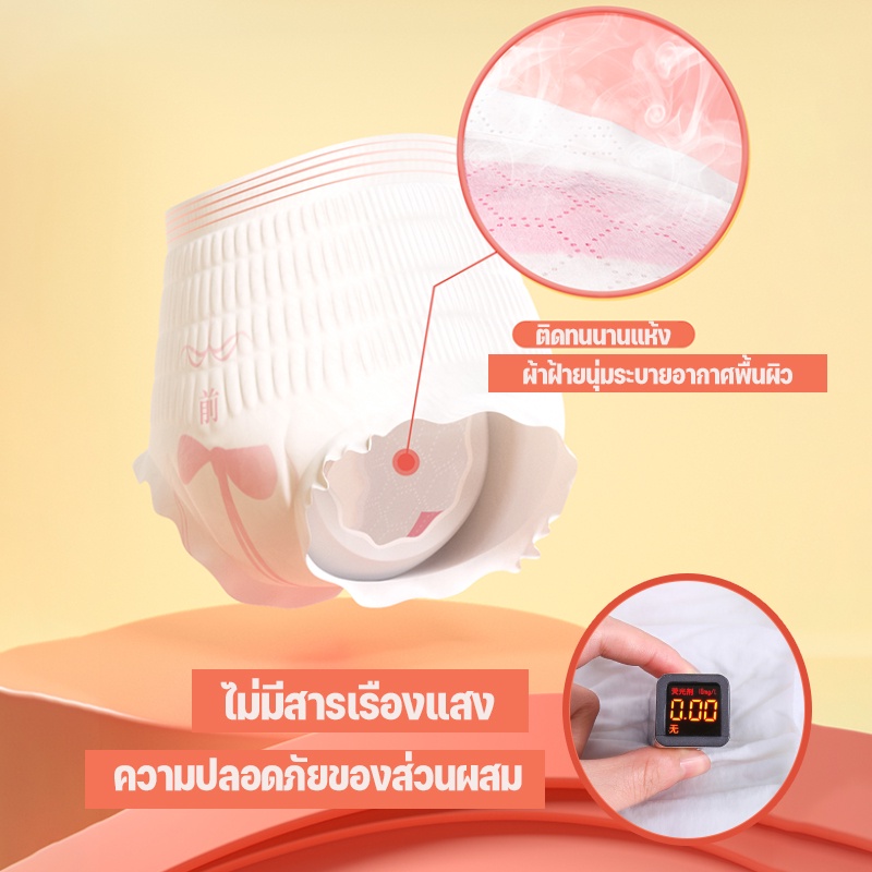 🔥พร้อมส่ง👍ผ้าอนามัยแบบกางเกง กางเกงผ้าอนามัย F/XL 2 ชิ้น คุณแม่หลังคลอด น้ำหนักเบาและระบายอากาศได้ดี - รูปที่ 5