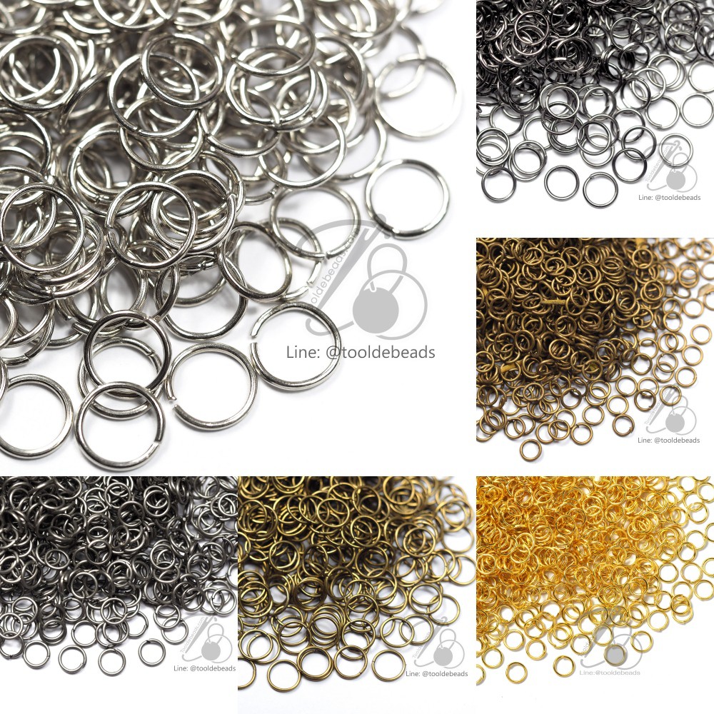 ห่วงกลม 5มม.-10มม. ห่วงเหล็ก ห่วงห้อยจี้ (10 กรัม) ห่วงตุ๊กตา ห่วงห้อยของ