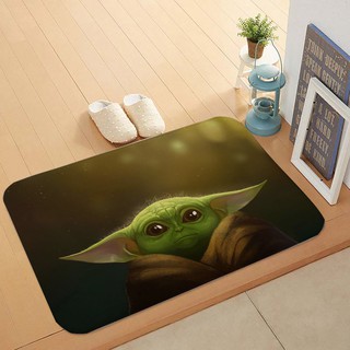 Baby Yoda Welcome Floor Mat Kitchen Bathroom Non Slip Door Mat Non