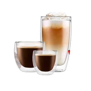 แก้ว 2 ชั้น 80 / 240 / 340 / 400 ml B-HOME แก้วกาแฟ สองชั้น ชา แก้วสองชั้น Double wall Glass ทนความร้อน รักษาอุณหภูมิได้