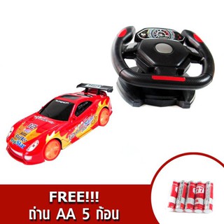 ﻿Play Us รถบังคับวิทยุรีโมทพวงมาลัย 1:28 รุ่น F914 สีแดง (ฟรี ถ่าน AA 5 ก้อน)