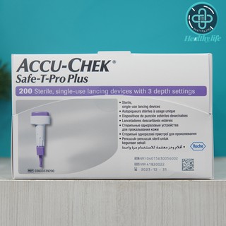 เข็มเจาะน้ำตาล Accu-chek safe t pro plus 1 กล่อง 200 ชิ้น