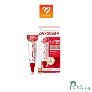 Puricas Dragon Blood C&amp;E Scar Gel 9 g.เพียวริก้าส์ ดราก้อนบลัด เจลแต้มสิว รักษาแผลเป็น