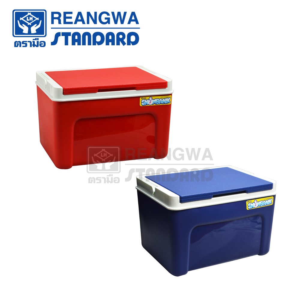 REANGWA STANDARD - SNOW BANK กระติกคูลเลอร์เหลี่ยม 11 ลิตร กระติกน้ำแข็ง สีแดง/สีน้ำเงิน RW 0368