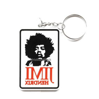 JIMI HENDRIX พวงกุญแจ ยาง ปั้มนูน จิมิ เฮนดริกซ์ พังค์ แทรช ร็อค พร้อมส่ง JHX317