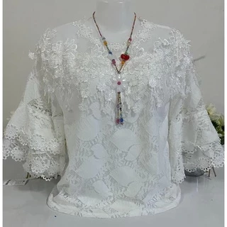 เสื้อลูกไม้งานฟรีไชส์ อก 38-40-42 นิ้ว และอก 44-46-48 นิ้วมีชับในเนื้อผ้านิ่ม n