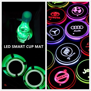 ที่วางแก้วน้ําในรถยนต์มีไฟ Led 7 สี