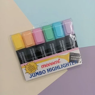 Monami ปากกาเน้นข้อความ รุ่น Jumbo Pastel ชุด 6 สี