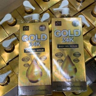 เซรั่มทองคำ 24k gold💯 👑 โกลด์24เค จุใจ500ml. Vivi Gold24k melasma body gel serum 24K