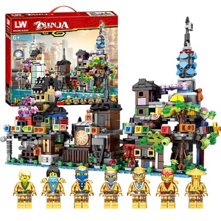 ProudNada Toys ของเล่นเด็ก ตัวต่อ นินจา (มีแถบไฟ) LW BUILDING BLOCKS NINJA 3IN 1 1321 PCS NO.1015