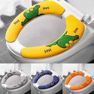 Universal Cartoon Animal Toilet Seat Cover / Soft WC Toilet Sticky Seat Pad / Washable DIY Toilet Seat Cover Paste / Bathroom Toilet Seat Lid Covers