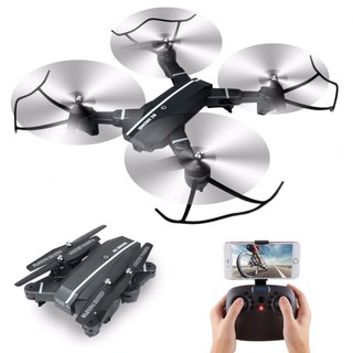 โดรนบังคับติดกล้อง ล็อกความสูง RC Drone ดูภาพสดและบันทึกผ่านมือถือ กล้องชัด