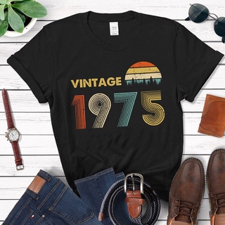 เสื้อยืด ลาย 1975 47Th สไตล์วินเทจ เรโทร คลาสสิก ของขวัญวันเกิด สําหรับคุณตายาย คุณยาย คุณยาย คุณยาย คุณยาย คุณยาย คุณพ่