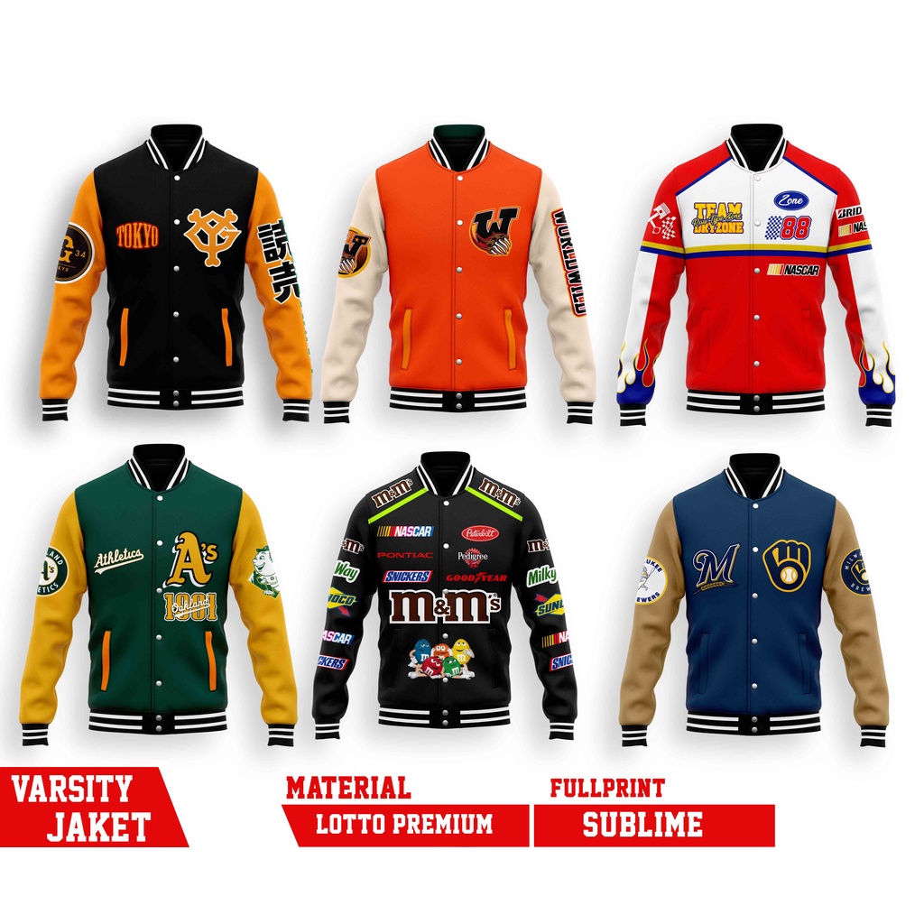 MLB BASKETBALL VARSITY RACING JACKET / MNM BASEBALL ALL SERIES