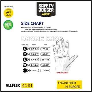 SAFETY JOGGER ถุงมือไนล่อน เคลือบไนไตรโฟม รุ่น ALLFLEX 4131 ทนต่อน้ำมัน ระบายอากาศดี กระชับมือ หยิบจับสิ่งของได้ง่าย