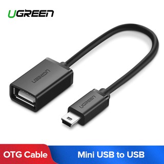 Ugreen USB อะแดปเตอร์ Mini USB 2.0 to USB OTG สายเคเบิ้ลสําหรับ MP3/4 ฮาร์ดดิสก์กล้อง PC