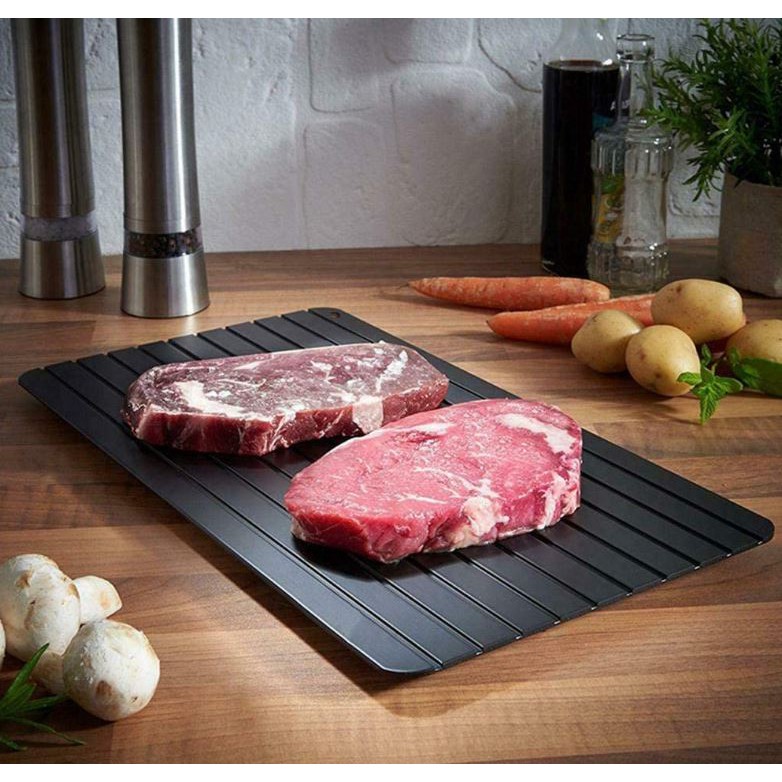 ถาดละลายน้ําแข็งอย่างรวดเร็ว Frozen Food Thatwing Tray Speed Natural Food Thawing Tray Defroster 解盘 