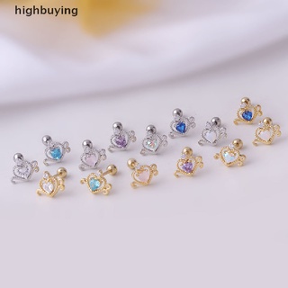 [highbuying] ต่างหูสตั๊ด กระดูกอ่อน สเตนเลส สําหรับผู้หญิง กระดูกอ่อน เกลียว สกรู ใหม่